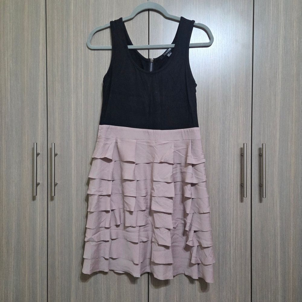 Fun Black & Pink Ruffle Dress